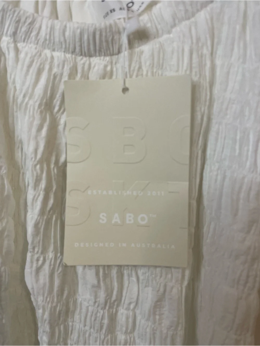 Sabo Skirt Raisa Dress in White Size XS NWT